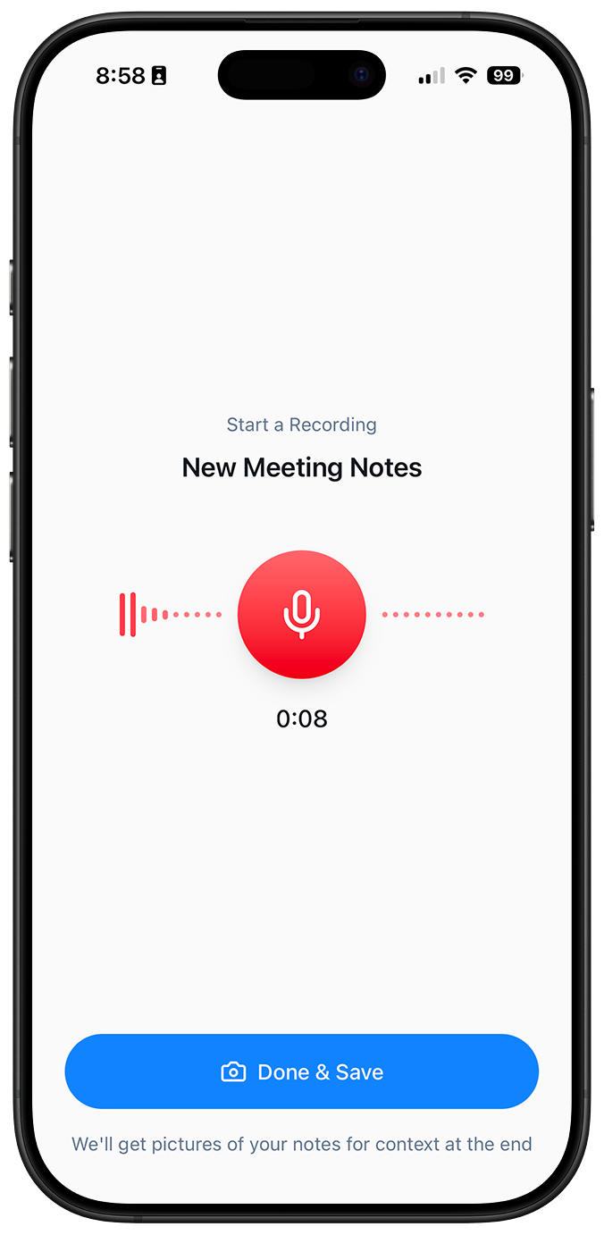 Piece of Cake - Capture Meeting Notes